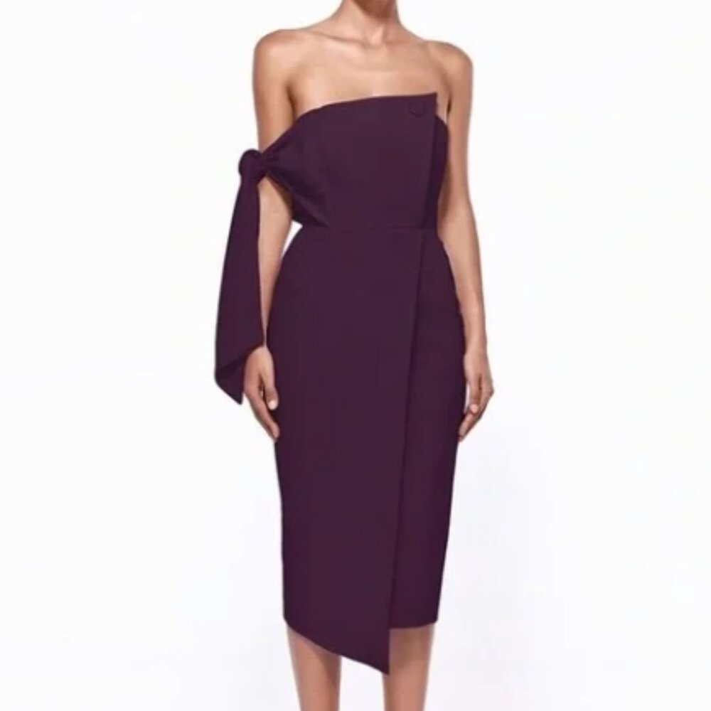 Misha Romi Midi Dress - Plum, Size 8